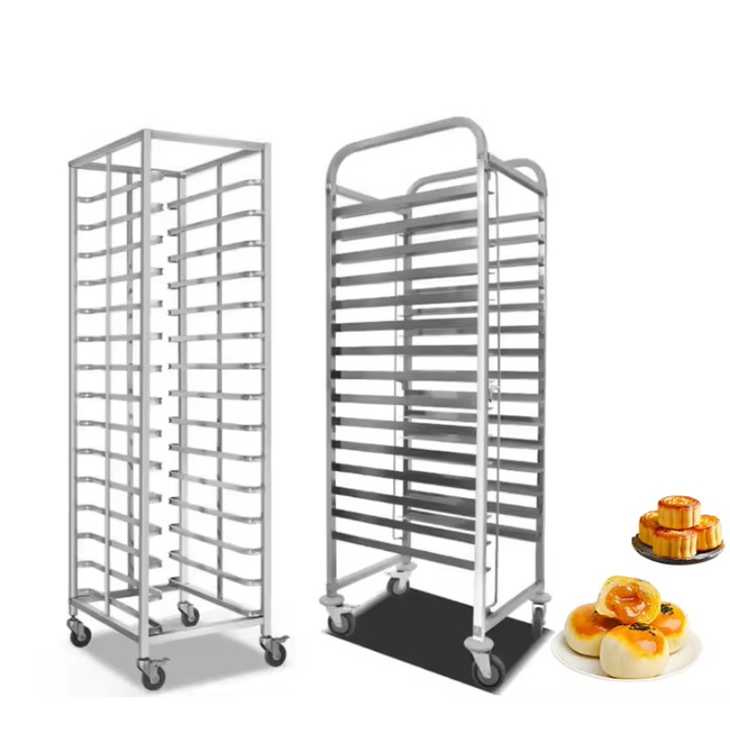 Kitchen Baking Trolley - รถเข็นถาดอบอาหารสแตนเลส 201 304 แบบกำหนดเอง ชั้นวางถาดทำความเย็น ชั้นวางเก็บอุปกรณ์ครัว