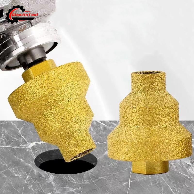 Rolling Pin Marble - 20-50mm Brazing ขั้นตอนเจาะเพชร Chamfer Router บิตเครื่องบดมุมรูเลื่อยกระเบื้องหินหินอ่อนขอบตัดเครื่องตัดเครื่องมือ