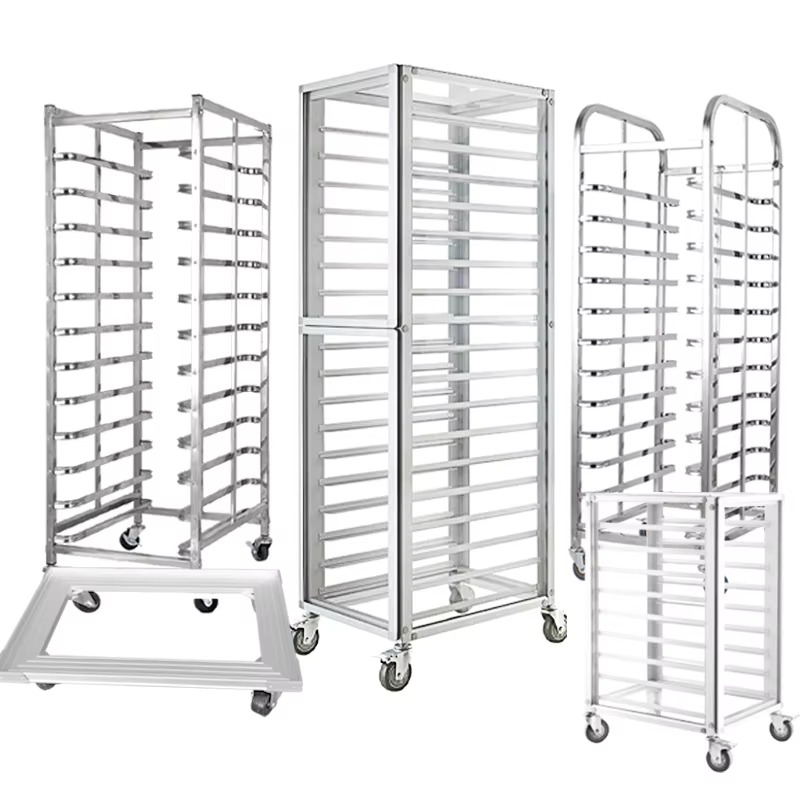 Kitchen Baking Trolley - รถเข็นถาดอบขนมอลูมิเนียมแบบหลายชั้นสำหรับใช้ในเชิงพาณิชย์ ขายดี เหมาะสำหรับโรงแรม ร้านอาหาร ครัว ชั้นวางขนมปัง