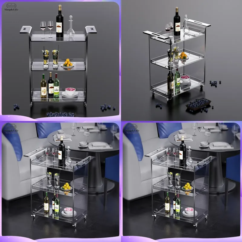 Kitchen Baking Trolley - รถเข็นครัว 3 ชั้น รุ่นใหม่ พร้อมชั้นวางของ รถเข็นเคลื่อนที่สำหรับทำอาหาร