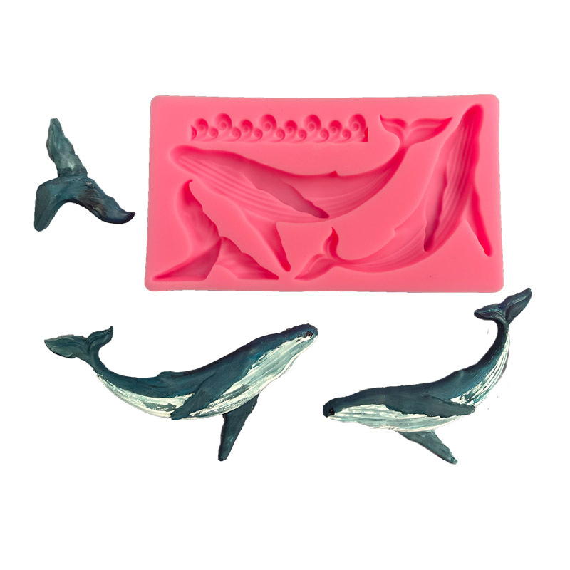 Kitchen Baking Supplies - ปลาวาฬ DIY ซิลิโคนแม่พิมพ์ Ocean Series Fondant