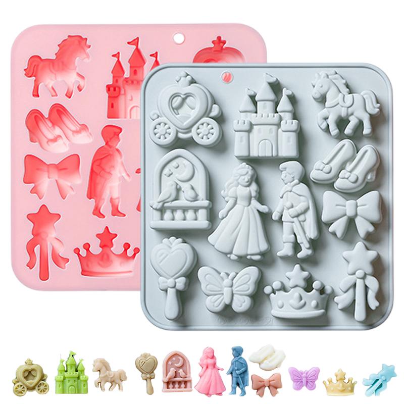 Silicone Cake Mold - แม่พิมพ์ซิลิโคน 3D รูปเจ้าชายเจ้าหญิง 12 ช่อง สำหรับตกแต่งเค้ก