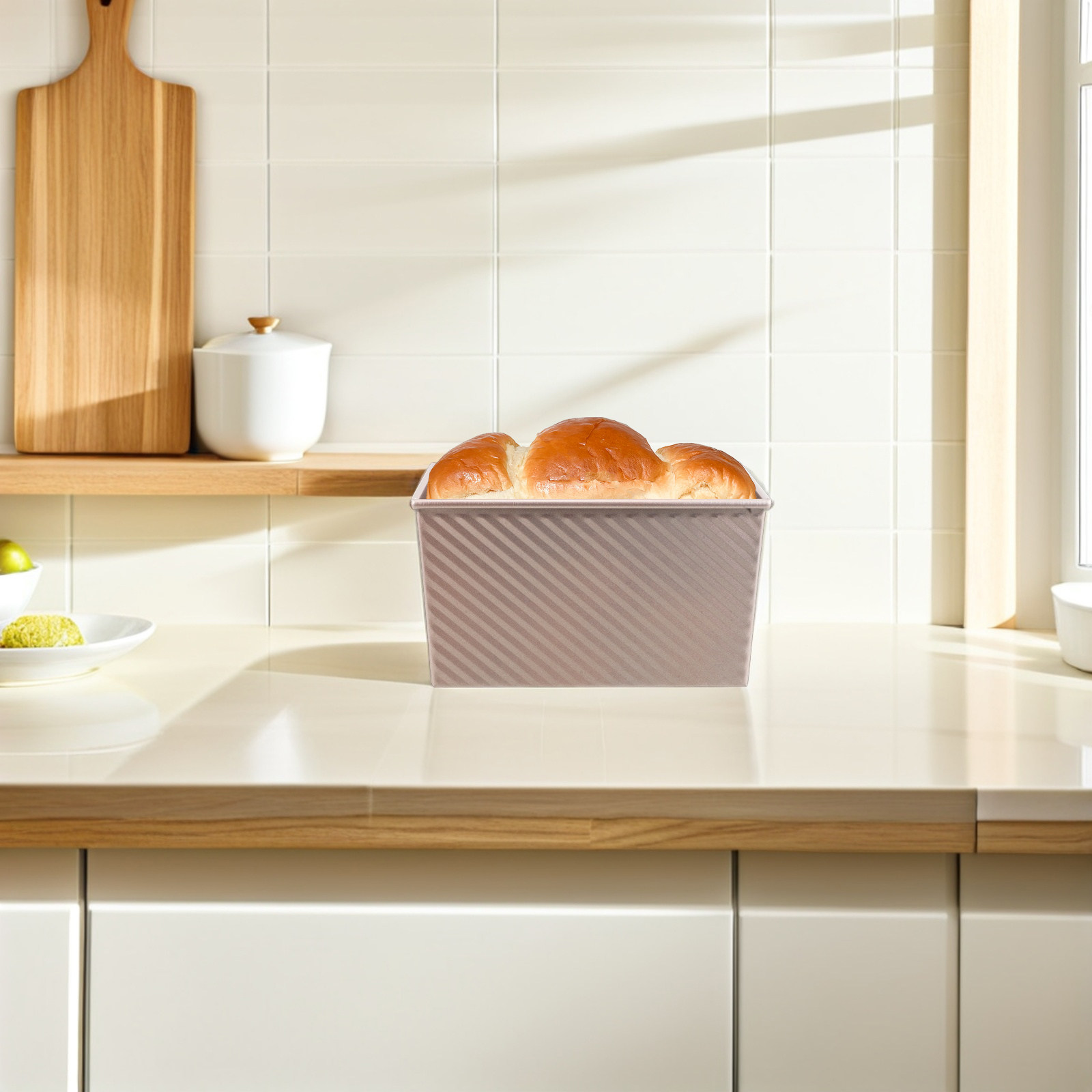 Kitchen Baking Supplies - ถาดอบขนมปังสี่เหลี่ยมแบบไม่ติดกระทะ ทำจากเหล็กคาร์บอน สำหรับทำเค้ก ขนมปัง กล้วย ขนมเนื้อ
