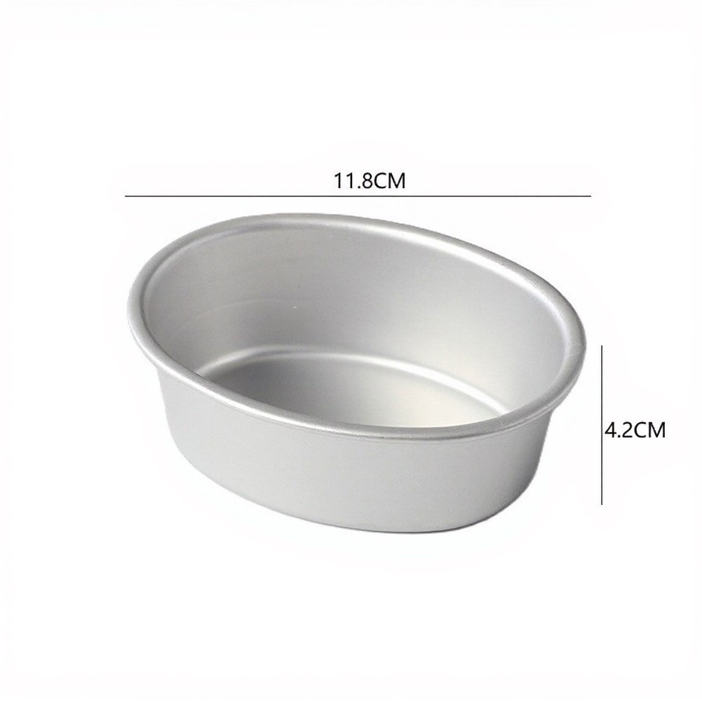 Baking Kitchen At Home - ชุดแม่พิมพ์ชีสเค้กรูปวงรี 2 ชิ้น ทำจากอลูมิเนียมอัลลอยด์ สำหรับอบที่บ้านหรือใช้ในครัวเชิงพาณิชย์