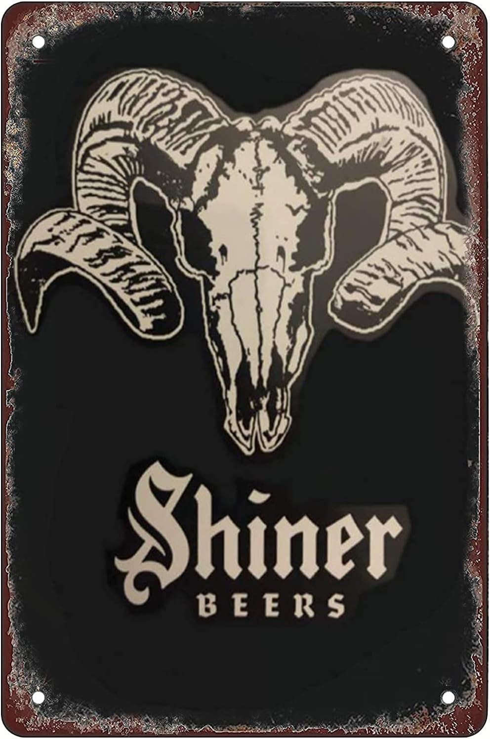 Kitchen Bakery - ป้ายโลหะสำหรับเบียร์ Shiner Bock ลาย Texas Ram