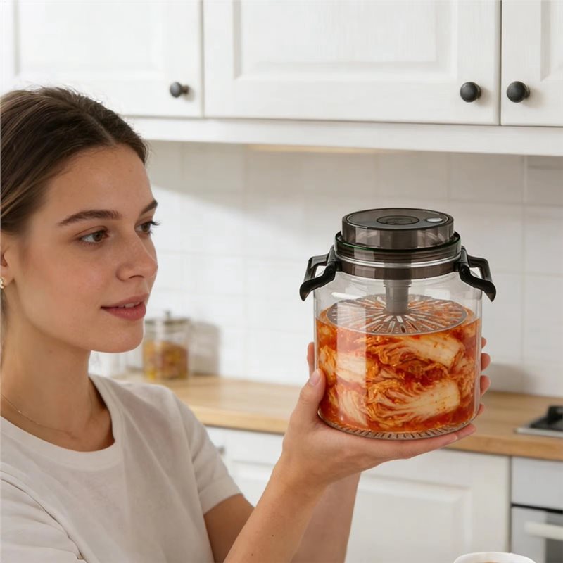 ภาชนะหมักแบบมีฝาปิดสนิททรงกลมพ - Kitchen Baking Canisters บทวิจารณ์และราคา