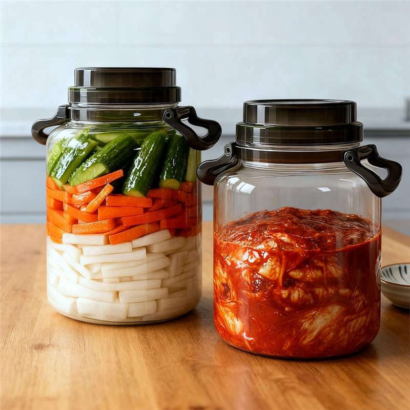 ภาชนะหมักแบบมีฝาปิดสนิททรงกลมพ - Kitchen Baking Canisters บทวิจารณ์และราคา
