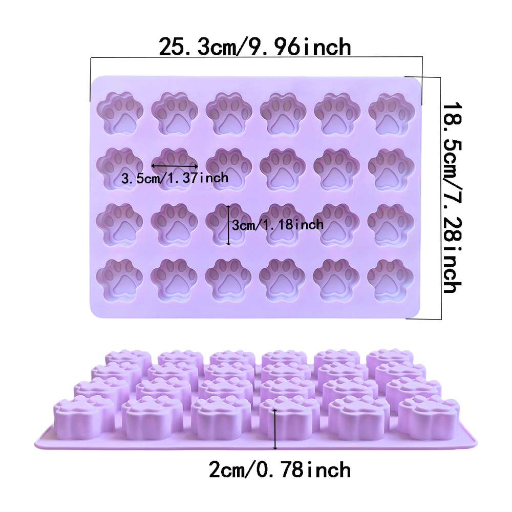 1 PC 24 หลุม Cat PAW รูปช็อกโก - Silicone Cake Mold บทวิจารณ์และราคา