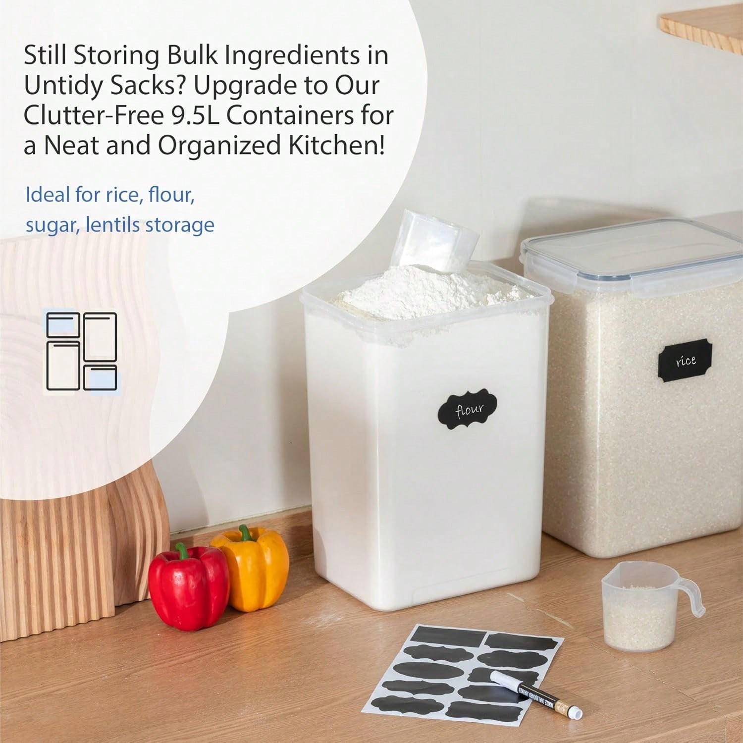 ภาชนะเก็บอาหารขนาดใหญ่พิเศษพร้ - Kitchen Baking Canisters บทวิจารณ์และราคา