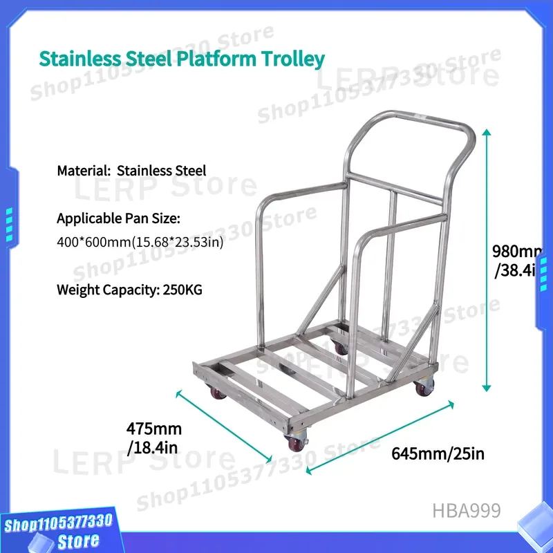 รถเข็นครัวสแตนเลสขนาด 980x645x - Kitchen Baking Trolley บทวิจารณ์และราคา