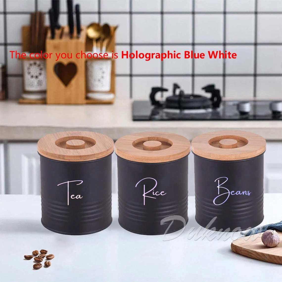 สติกเกอร์ติดขวดโหลสำหรับจัดระเ - Kitchen Baking Canisters บทวิจารณ์และราคา