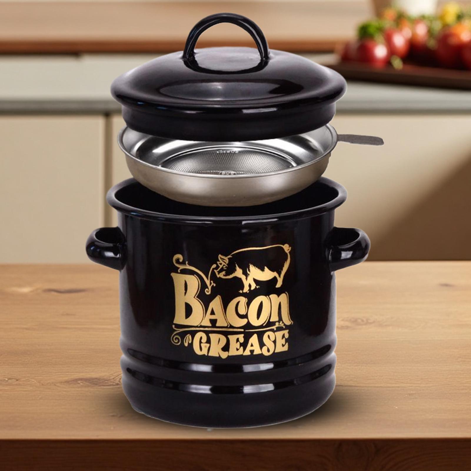 กระป๋องเก็บไขมันเบคอน 1200 มล. - Kitchen Baking Canisters บทวิจารณ์และราคา