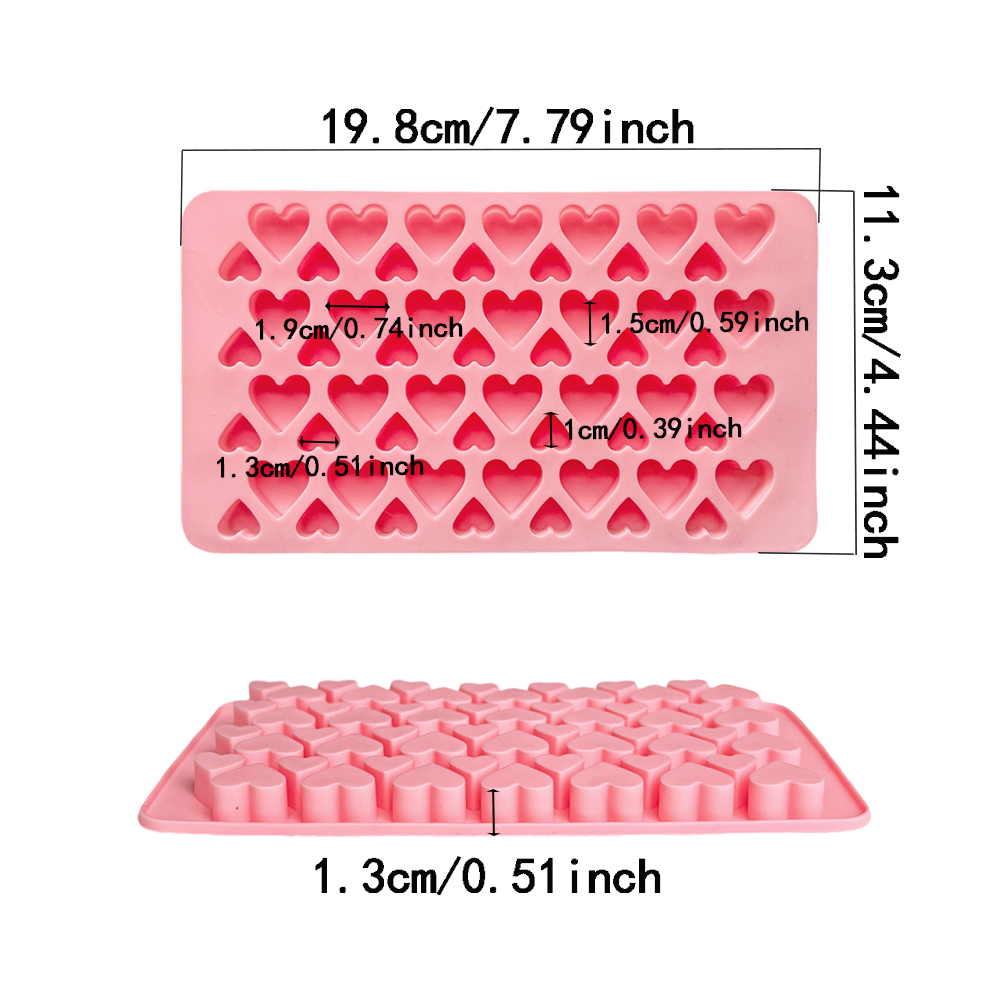 56 ช่องขนาดรูปหัวใจช็อกโกแลตซิ - Silicone Cake Mold บทวิจารณ์และราคา