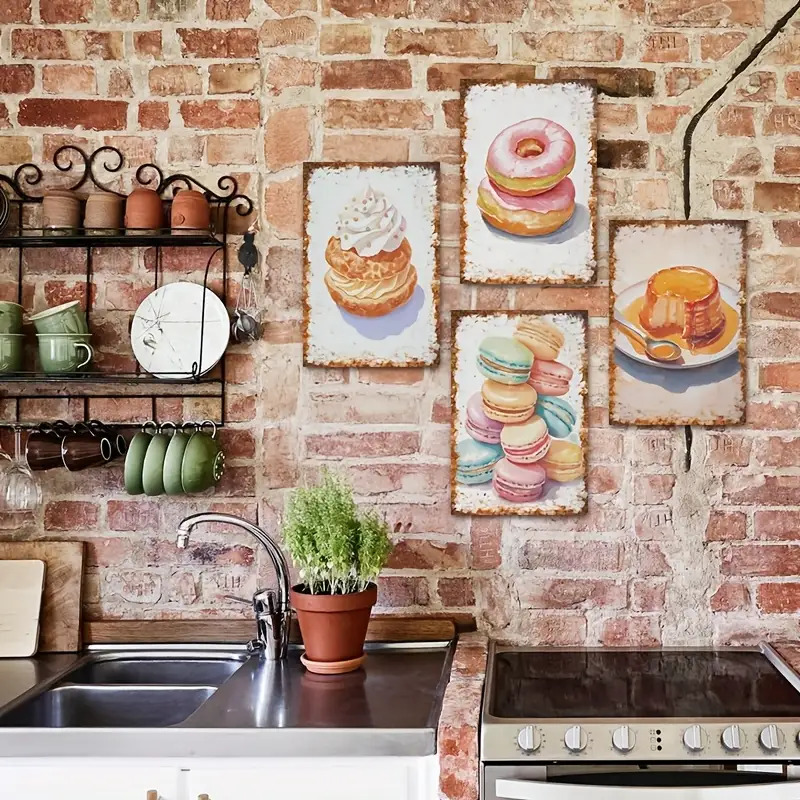 ป้ายตกแต่งผนังรูปขนมหวาน 2 มิต - Kitchen Baking Wall Art บทวิจารณ์และราคา