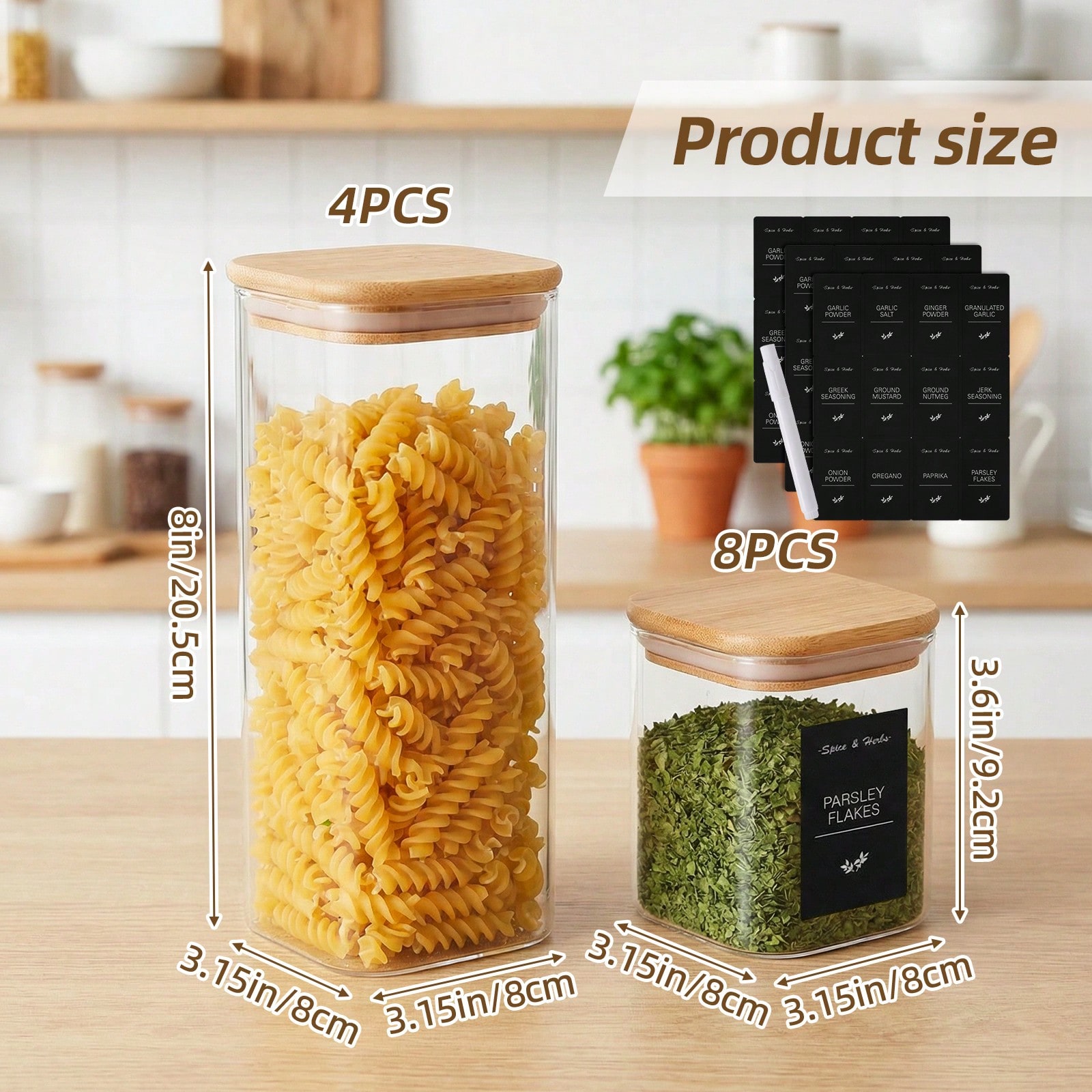 Tomnk ชุดภาชนะเก็บอาหารแก้วพร้ - Kitchen Baking Canisters บทวิจารณ์และราคา
