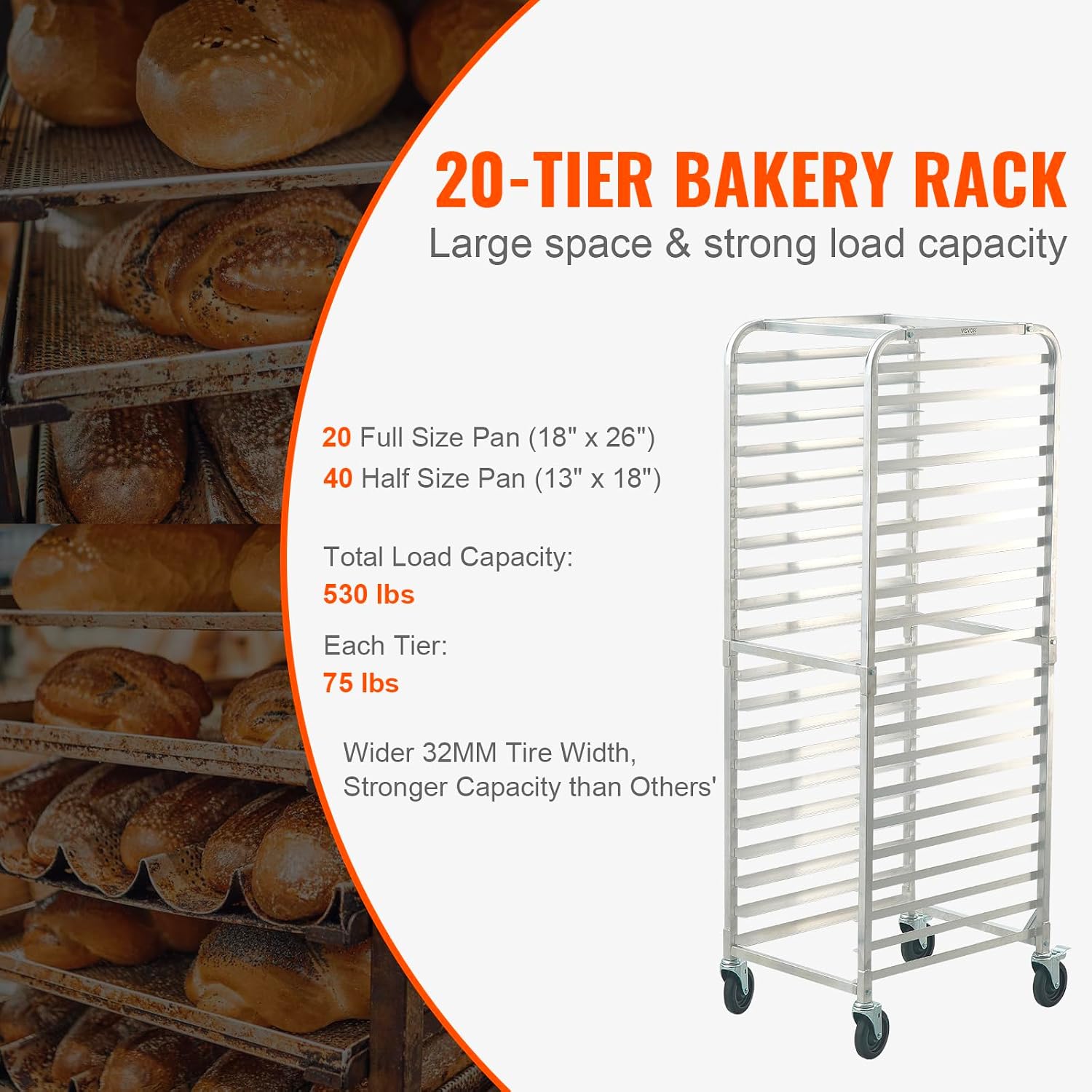 รถเข็นถาดอบขนมแบบ 20 ชั้น ทำจา - Kitchen Baking Trolley บทวิจารณ์และราคา